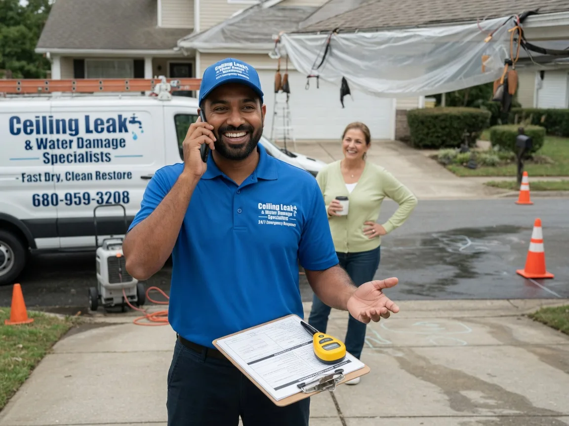 Ceiling Leak Cleanup Varina, IA FAQs